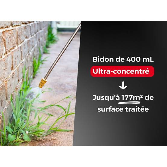 0 - Désherbant Anti-Mauvaises Herbes et Mousses | Spécial - Cours, Allées, Terrasses | Ultra-concentré 400 ml - Image 5