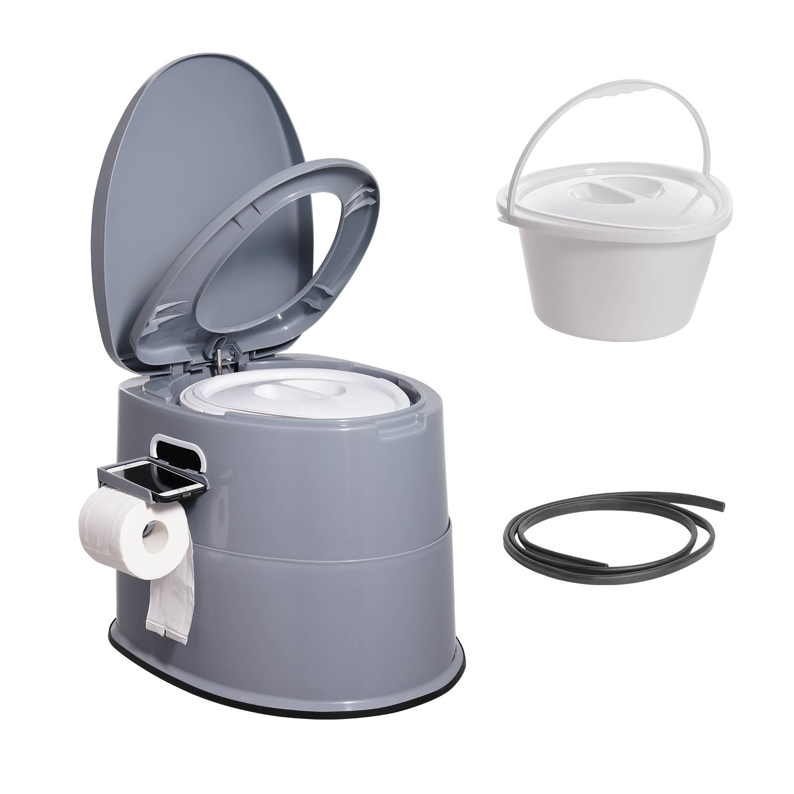 VEVOR Toilette portable camping 5 L, avec porte-papier. Sans odeur, pour camping-car.