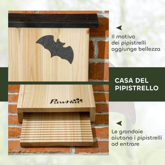Lot de 3 grands nichoirs chauve-souris bois sapin extérieur résistant intempéries 25x37cm - ComfortXL Outdoor Living - Image 9