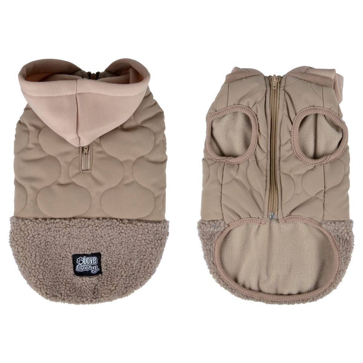 Love Story - Manteau Matelassé Pour Chien "Teddy" 40cm Beige - Image 1