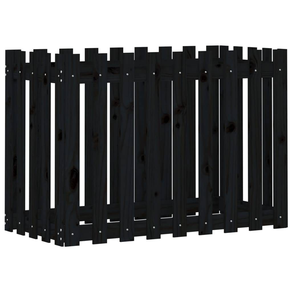 ComfortXL - Potager surélevé très haut pin massif design clôture Noir 100x50x70 cm – ComfortXL Outdoor Living - Image 4