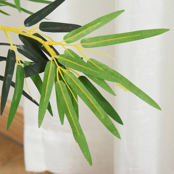 Bambou artificiel en pot, déco intérieur/extérieur, hauteur 120cm, vert - Image 10