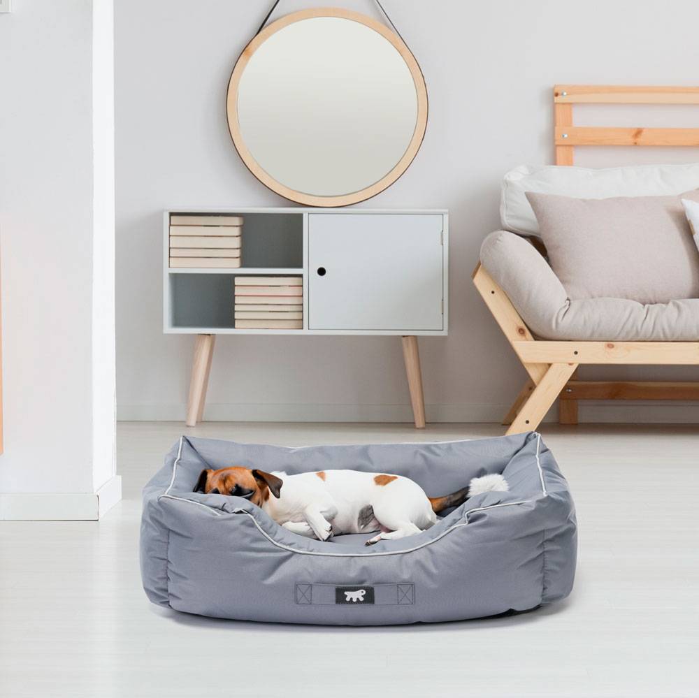 Ferplast - Ferplast Panier Chien Coussin Chien Moyen Taille Tissu anti-rayures Lavable en machine à 30°CMatelas pour chien imperméable 66 x 50 x 20 cm.Gris - Imagen 3