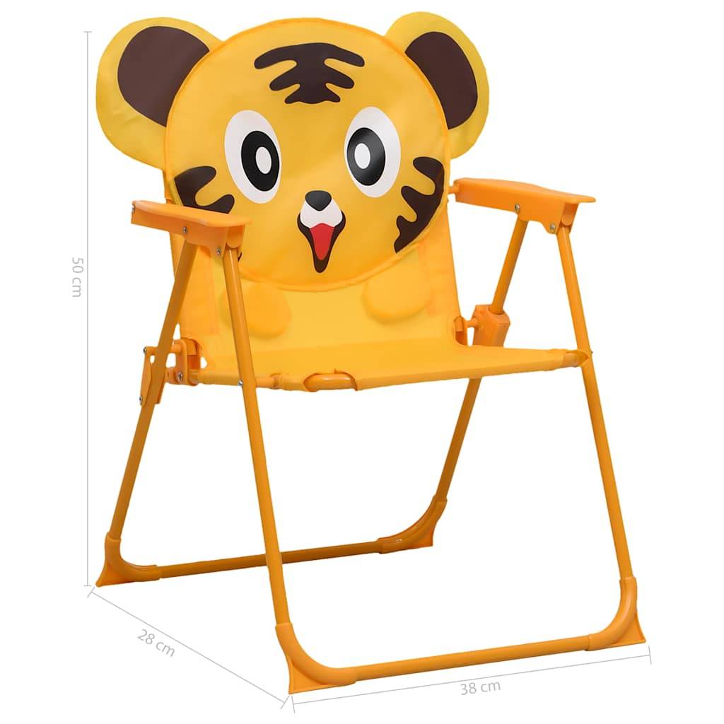 Vidaxl - Ensemble de bistro avec parasol pour enfants 3 pcs Jaune vidaXL 48100 - Imagen 3