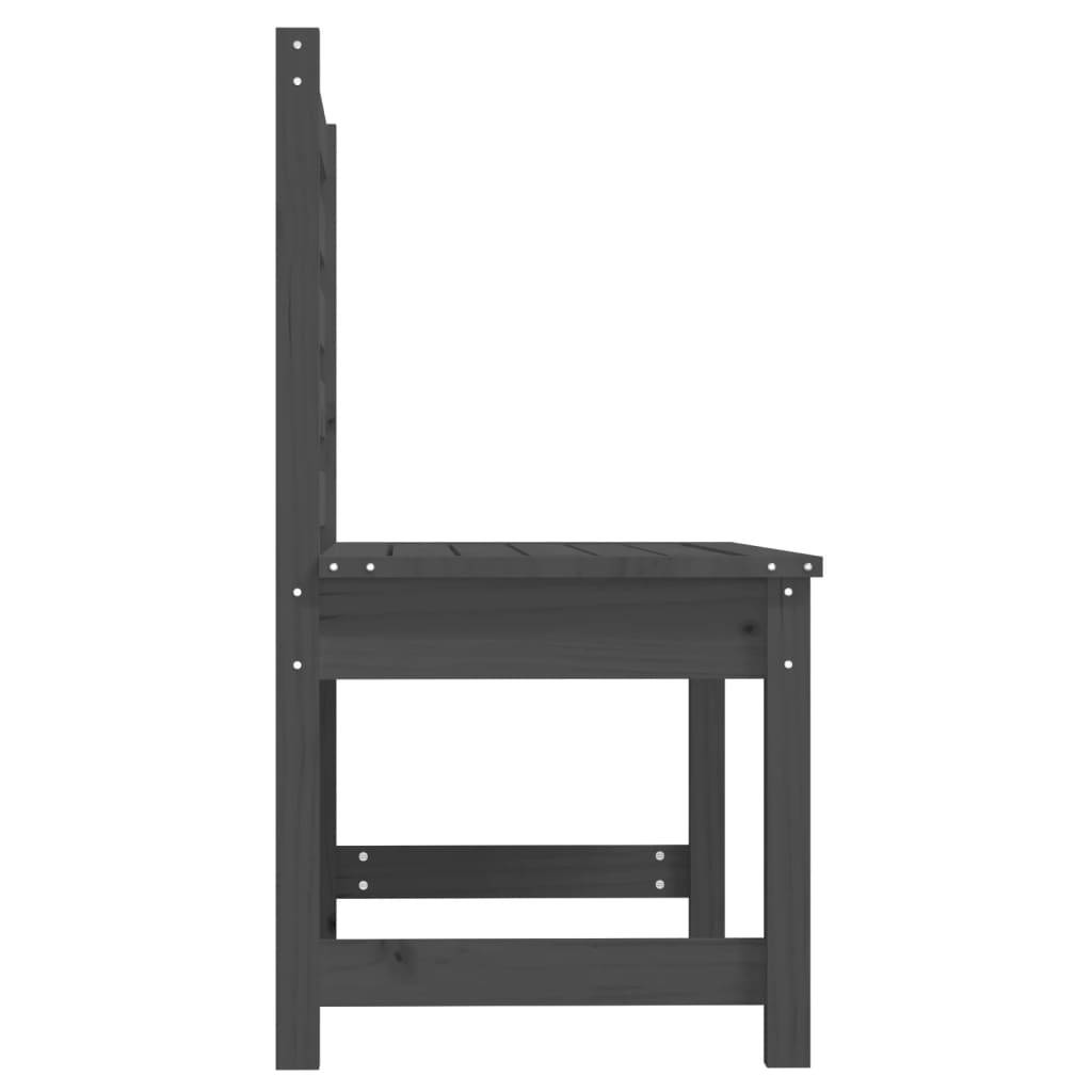 Helloshop26 - Banc de jardin meuble de patio d'extérieur terrasse gris 109 cm bois massif de pin - Imagen 3