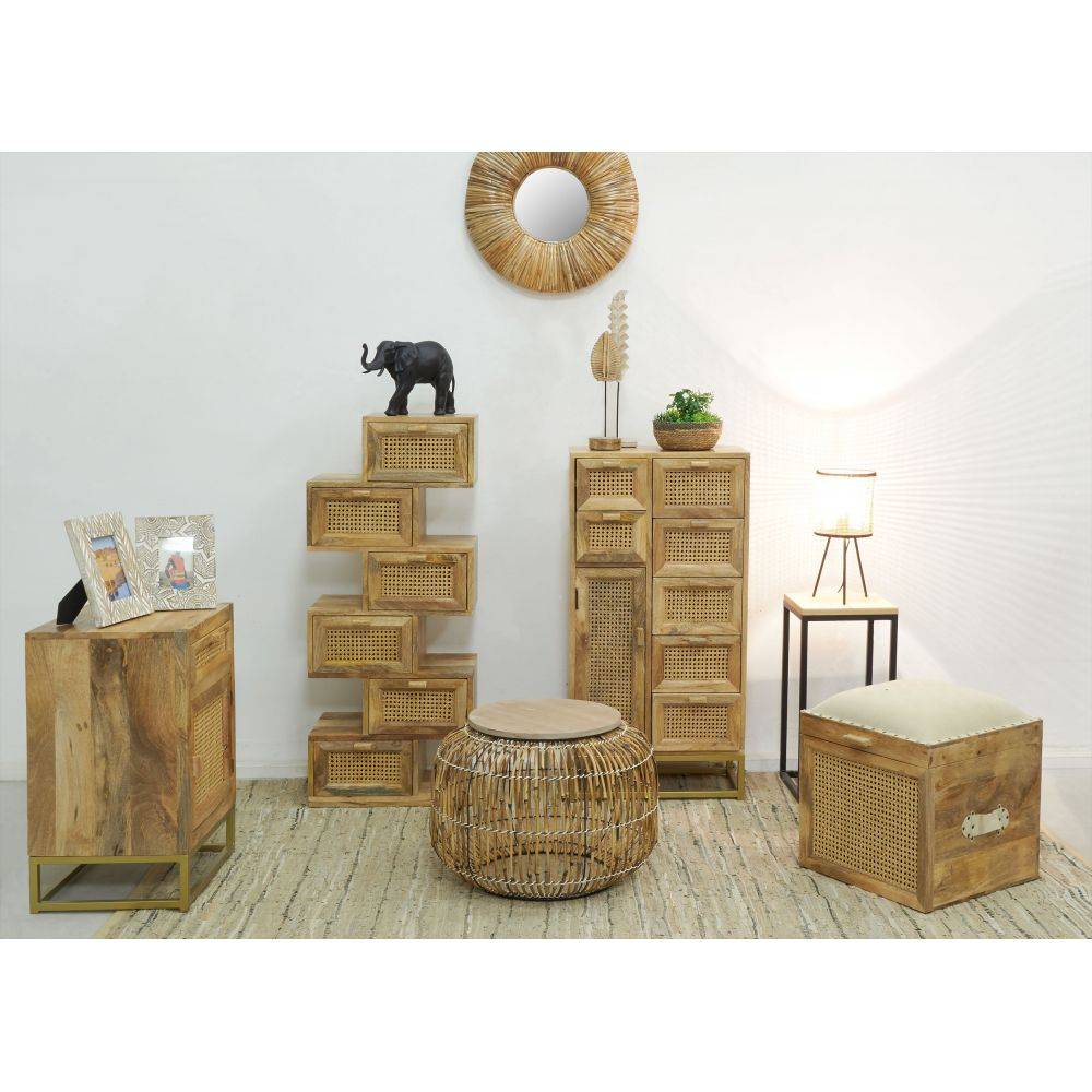 Aubry Gaspard - Tapis en coton recyclé et cuir 240 x 150 cm - Imagen 2
