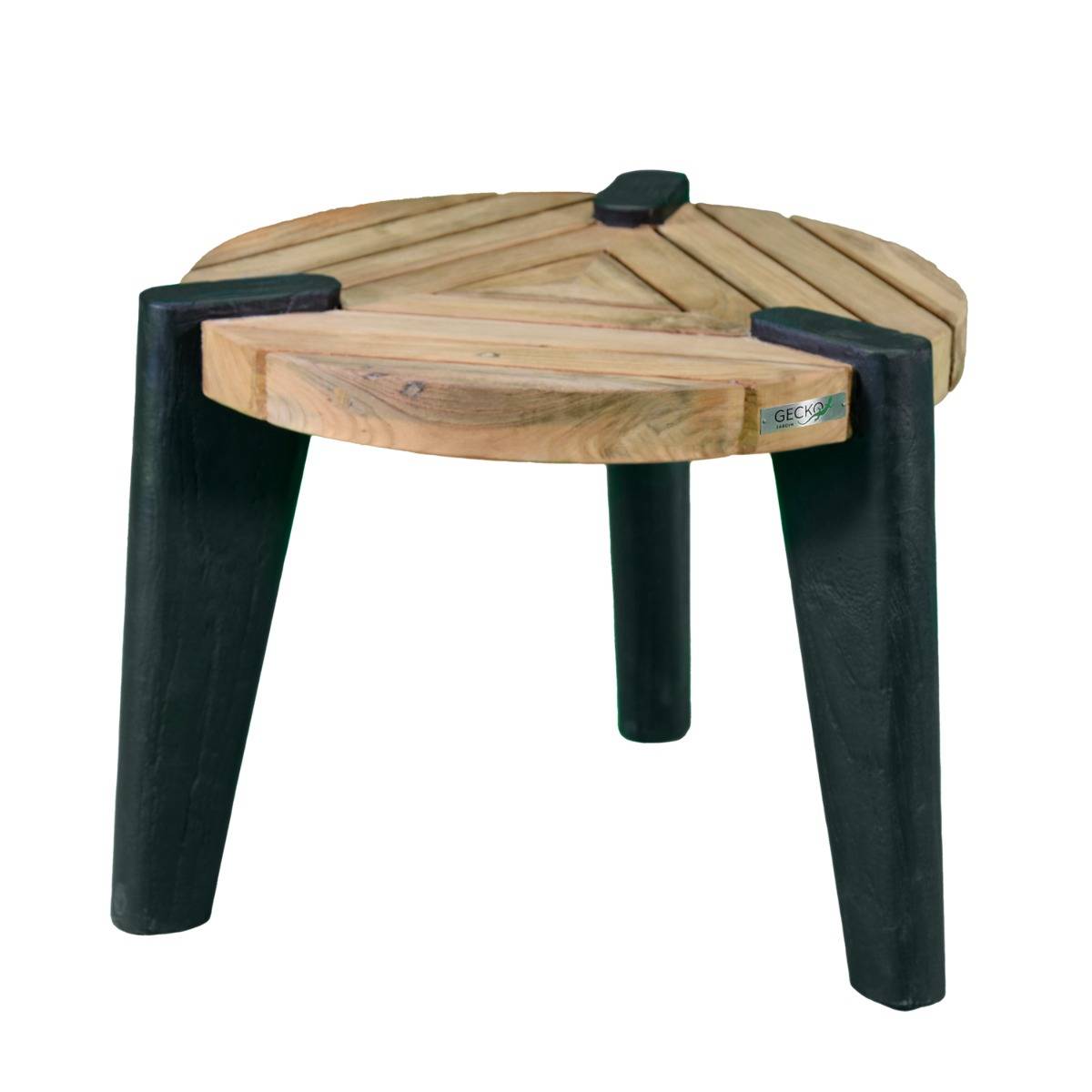 Table basse en teck recyclé 40 cm, Carmen - Gecko Jardin - Imagen 2