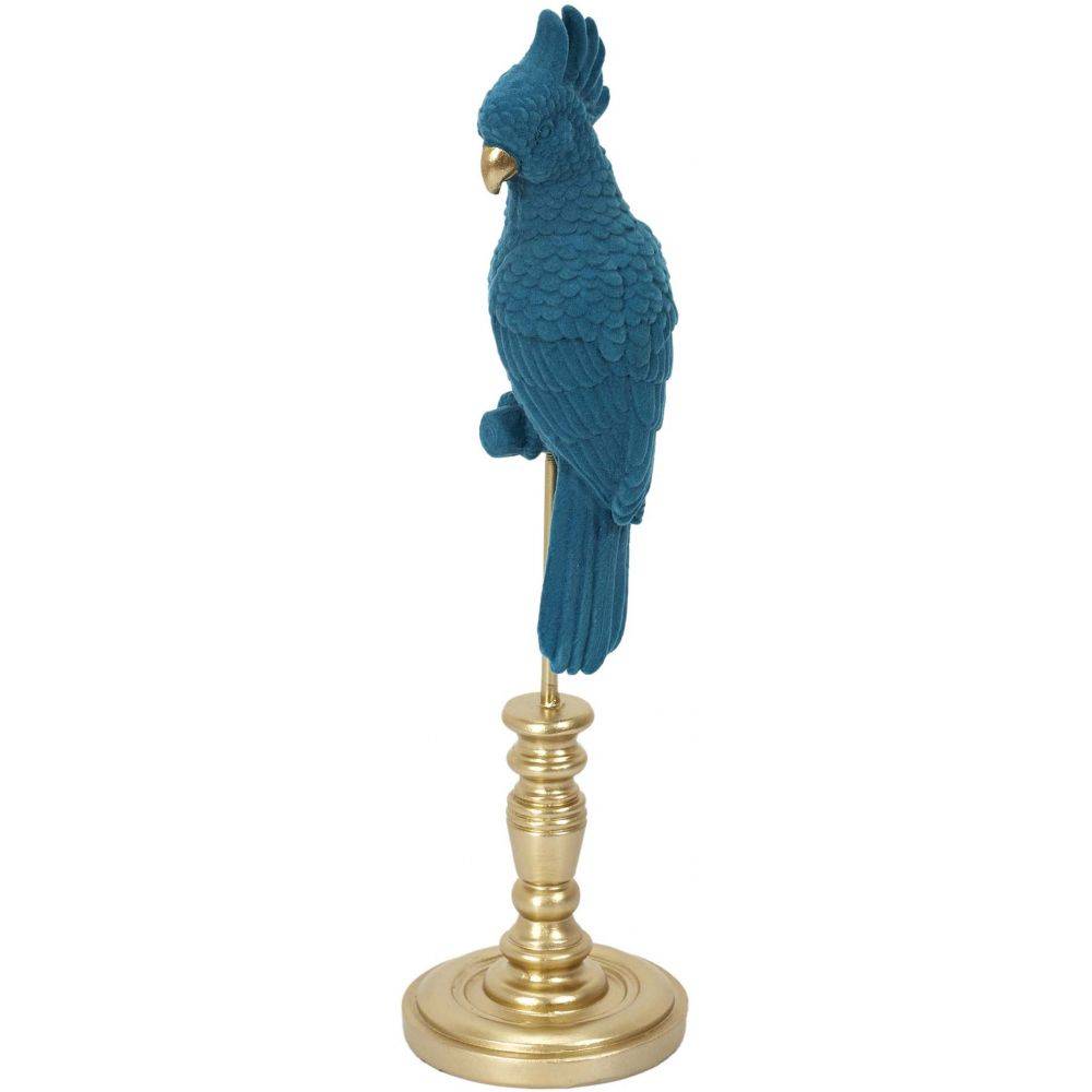 The Home Deco Factory - Perroquet décoratif en résine 37 cm Bleu - Image 4