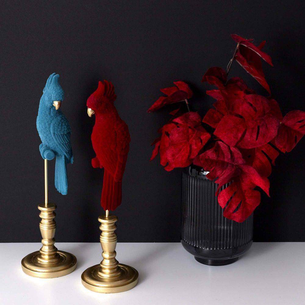 The Home Deco Factory - Perroquet décoratif en résine 37 cm Bleu - Image 2