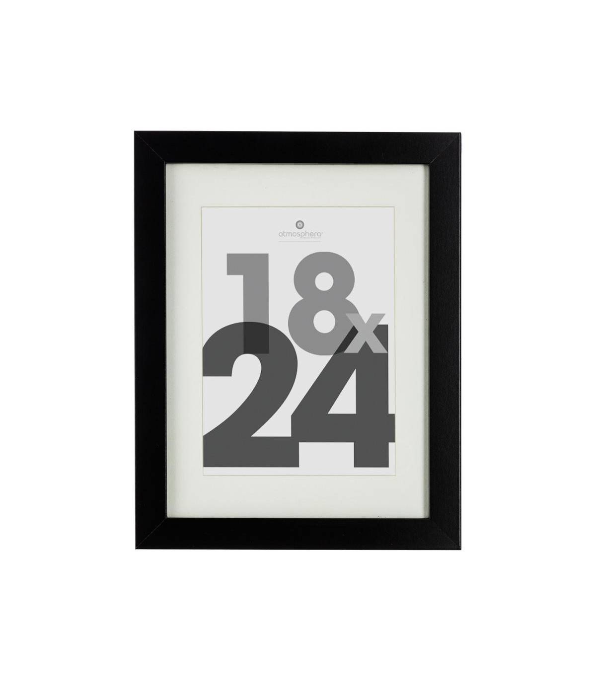 Cadre photo en Bois Noir pour Photo 18 x 24 cm - Imagen 1