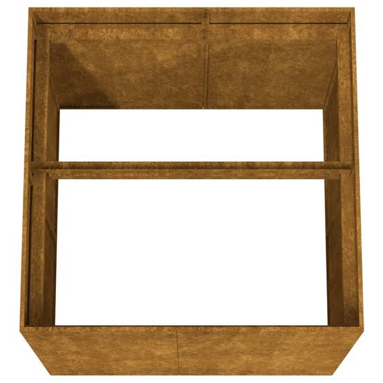 Jardinière - Pot De Fleurs - Bac à Fleurs 80x80x80 cm acier corten Couleur évolue - Image 5