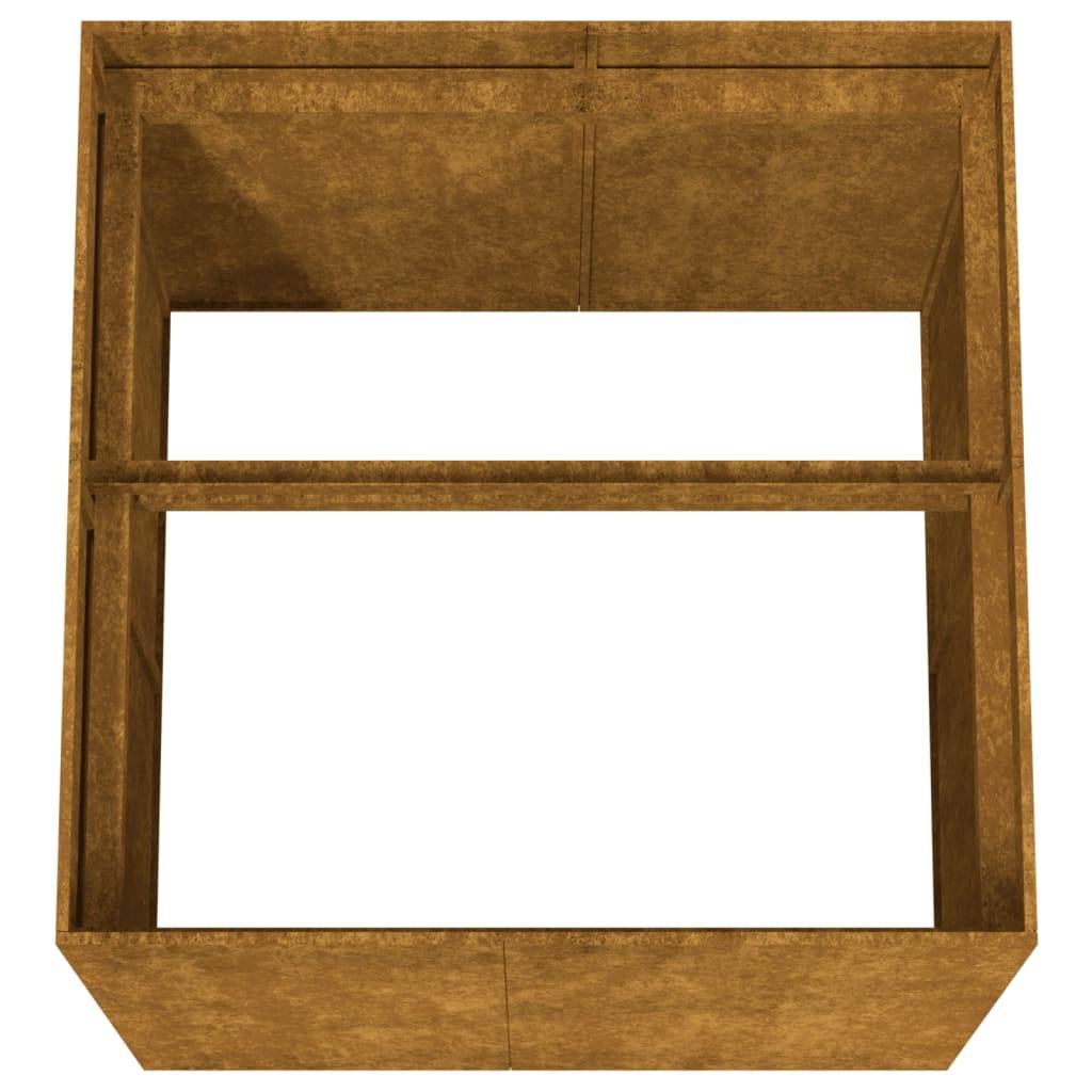 Jardinière - Pot De Fleurs - Bac à Fleurs 80x80x80 cm acier corten Couleur évolue - Image 5
