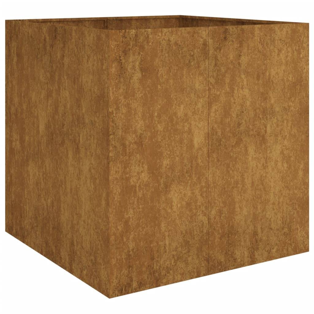 Jardinière - Pot De Fleurs - Bac à Fleurs 80x80x80 cm acier corten Couleur évolue - Image 1