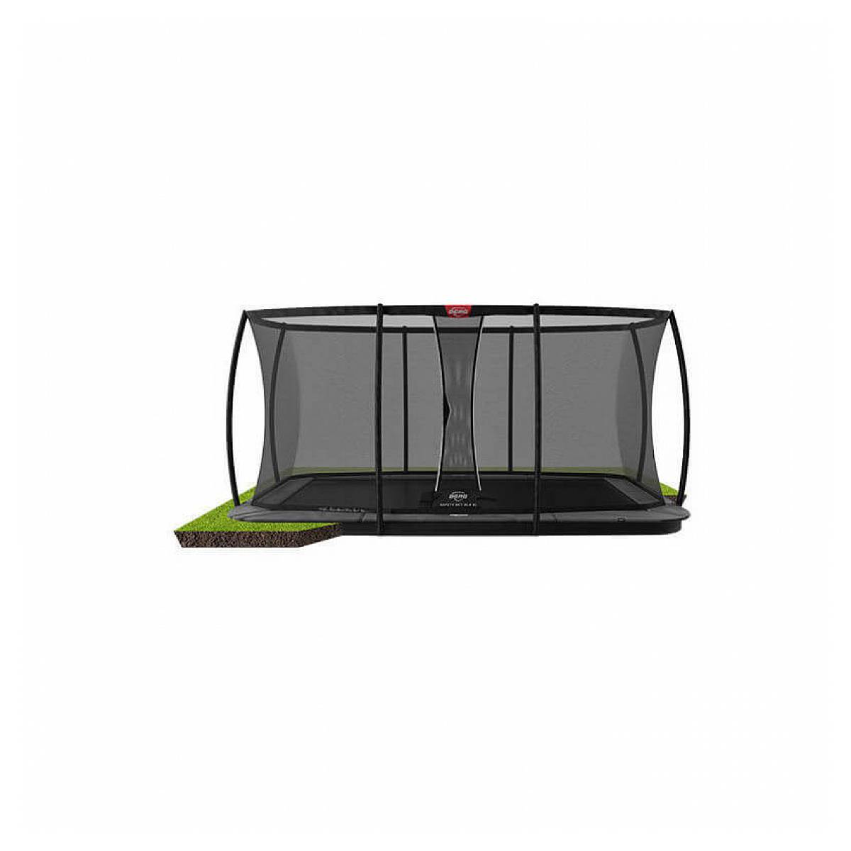 Berg - Trampoline BERG Ultim Elite Flatground 500 Grey avec Filet de Sécurité XL