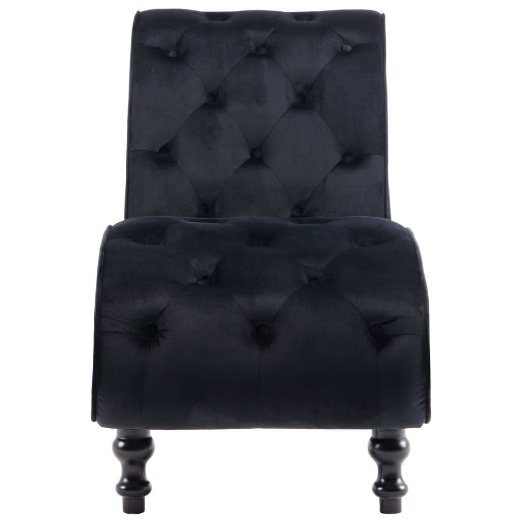 Chaise longue | Transat | Bain de soleil Noir Velours - Image 3