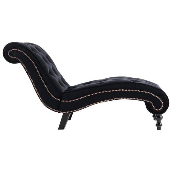 Chaise longue | Transat | Bain de soleil Noir Velours - Image 4