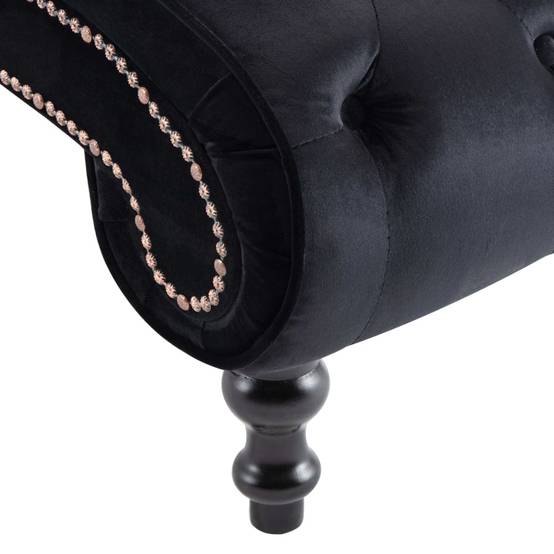 Chaise longue | Transat | Bain de soleil Noir Velours - Image 6