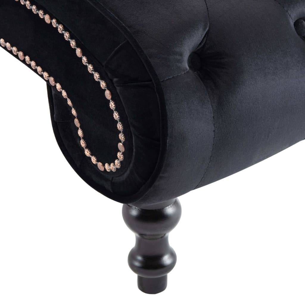 Chaise longue | Transat | Bain de soleil Noir Velours - Image 6
