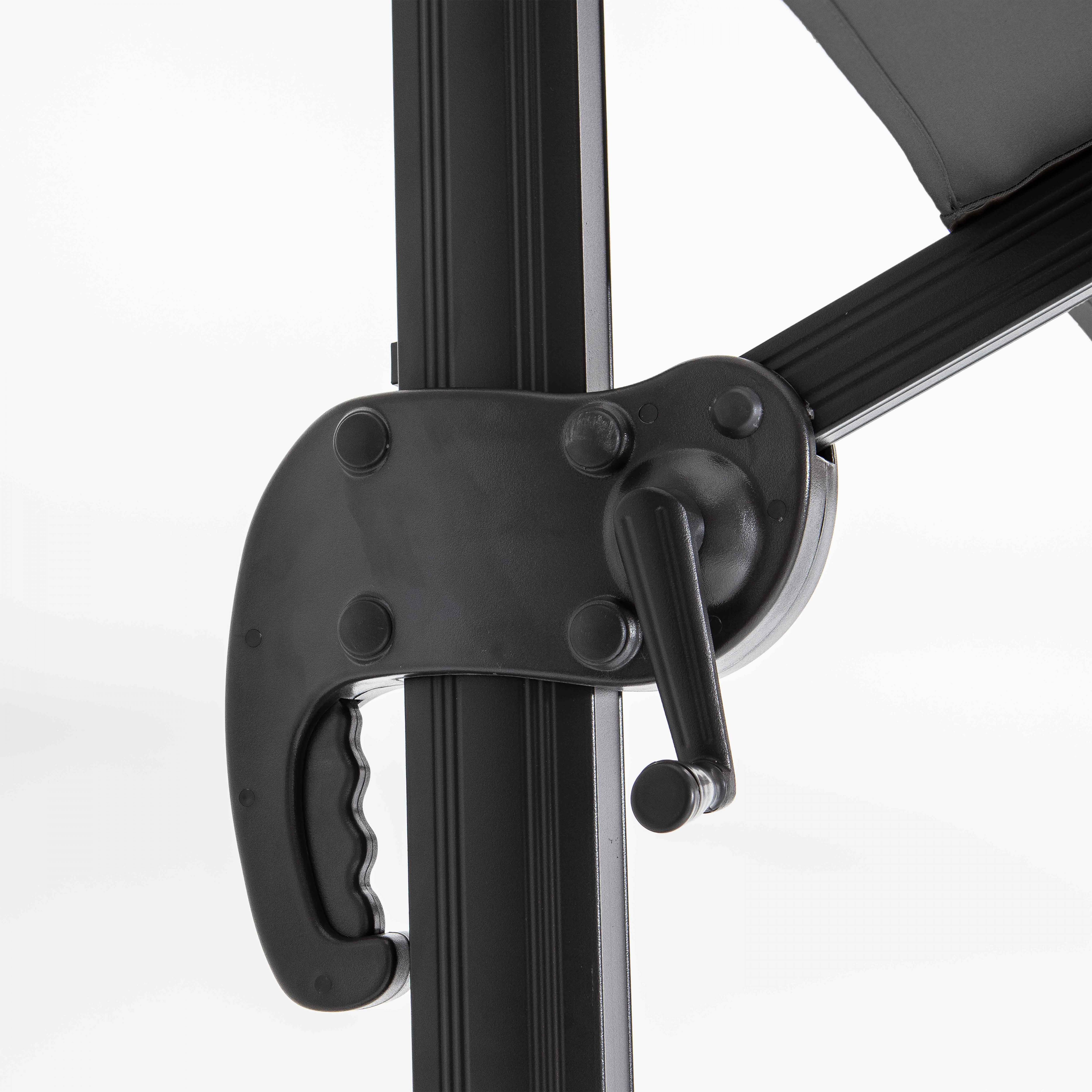 Oviala - Parasol déporté inclinable et rotatif 2x3m aluminium gris anthracite Amalya - Oviala - Imagen 5