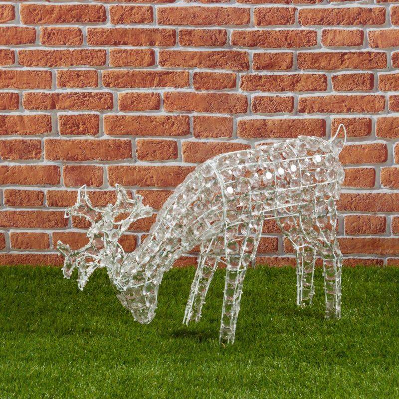 Lotti - Renne lumineux qui broute 3D H50CM 200 LED blanc froid fixe extérieur professionnel Lotti - Imagen 6