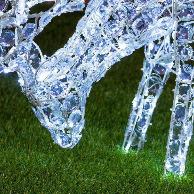 Lotti - Renne lumineux qui broute 3D H50CM 200 LED blanc froid fixe extérieur professionnel Lotti - Imagen 5