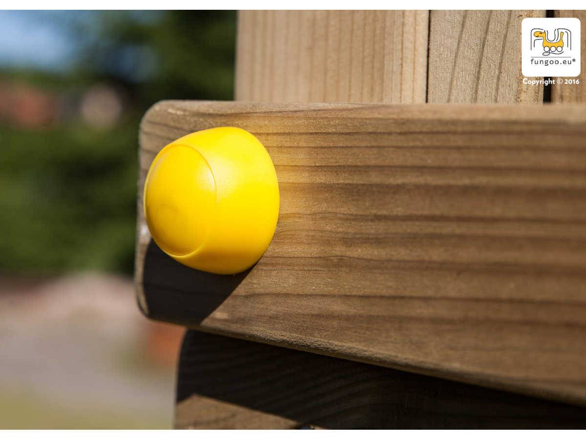 Fungoo - Structure de jeux en bois avec toboggan et balançoire double Charly - Image 6