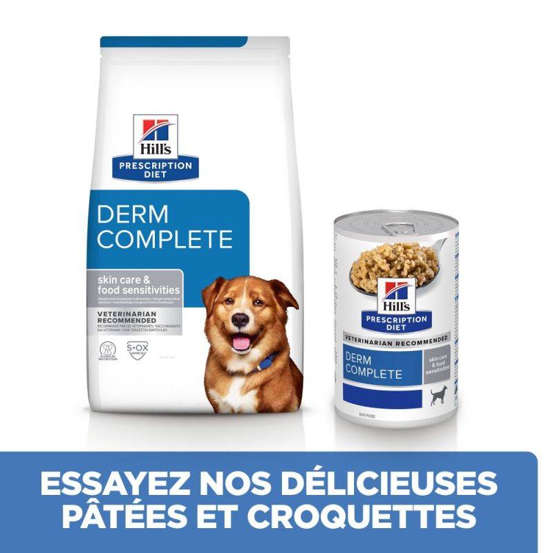 CROQUETTES CHIEN ADULT PRESCRIPTION DIETS DERM COMPLETE - HILL'S 12 kg - Image 3