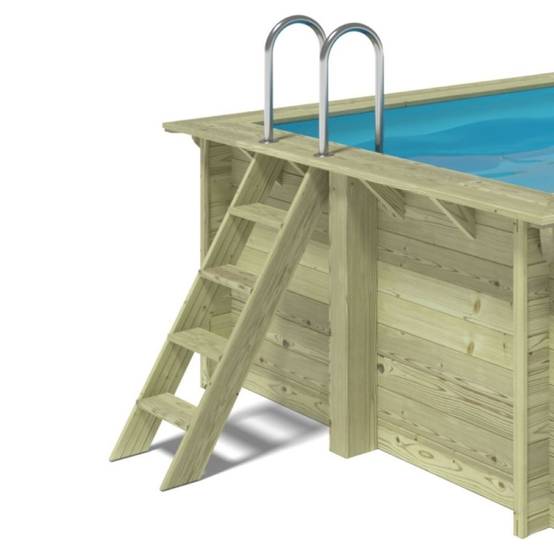 Altanka - Piscine hors sol en bois AQUA 7 x 3.75 - H.1.45 m, gris clair, - BAS7308OSPU2 - ALTANKA - Image 9