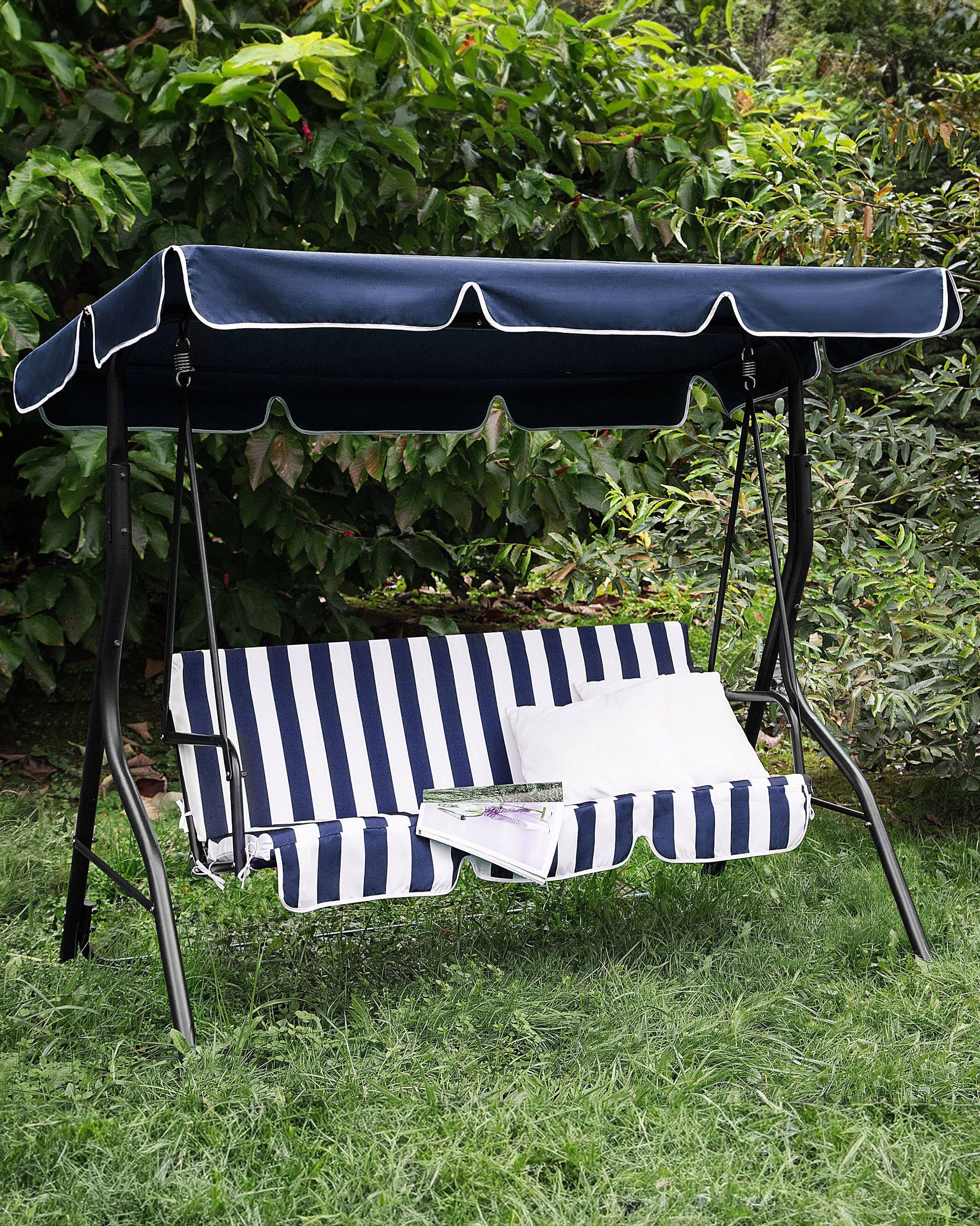 Beliani - Balançoire Tissu Bleu foncé CHAPLIN - Beliani - Imagen 1