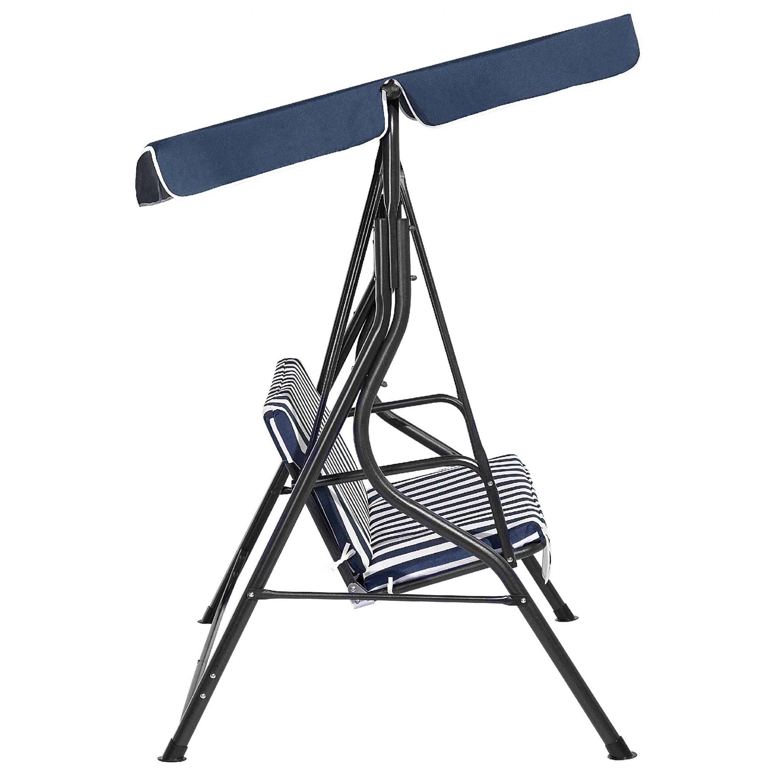 Beliani - Balançoire Tissu Bleu foncé CHAPLIN - Beliani - Imagen 5