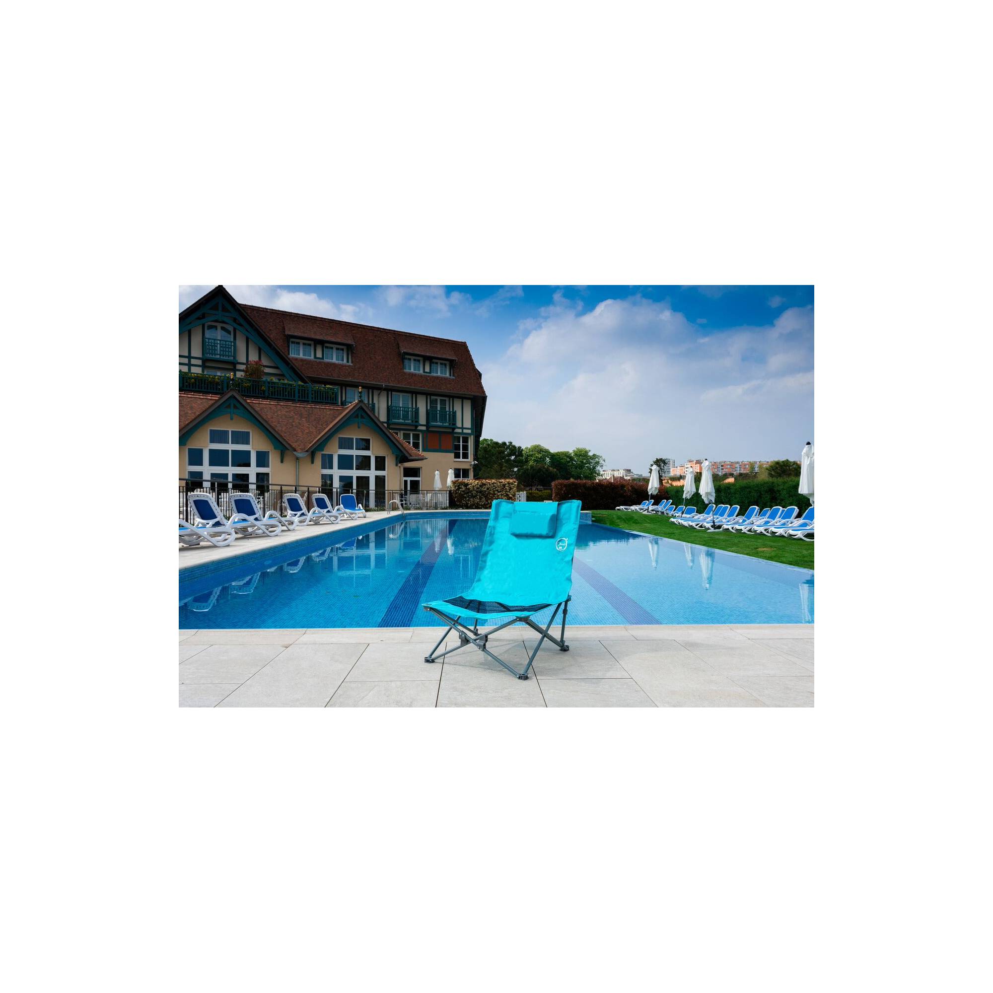 Lot de 2 sièges de plage pliables - O'Beach - Housse de transport inclus - 40 x 40 x 70 cm - Imagen 2