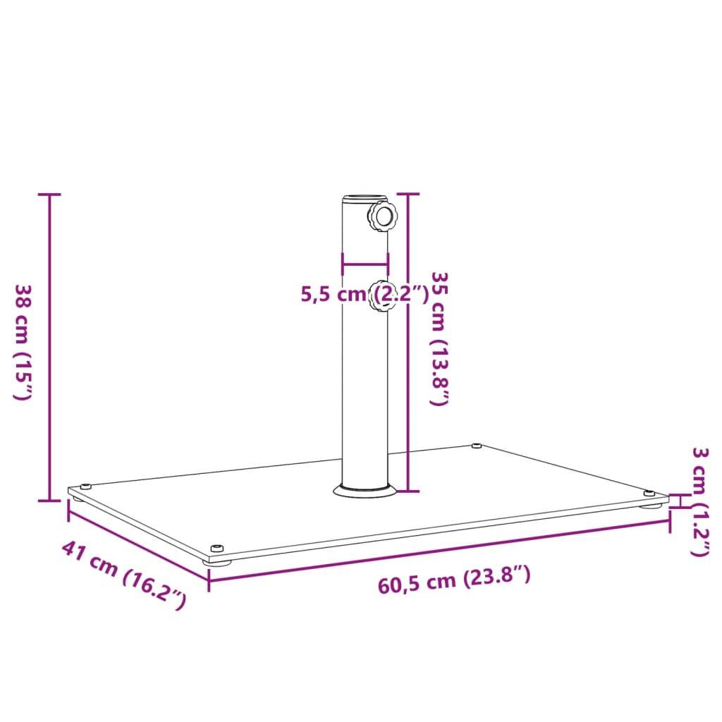 ComfortXL - Pied de Parasol Rectangulaire Acier 15 kg Support Robuste pour Jardin Blanc – ComfortXL Outdoor Living - Image 9