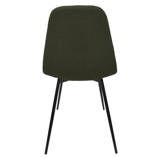 Lot de 6 chaises en tissu texturé maille 3D kaki - ELECTRON - Image 6
