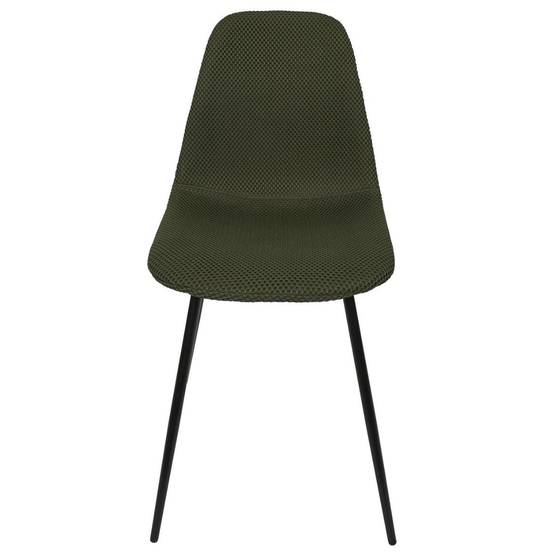 Lot de 6 chaises en tissu texturé maille 3D kaki - ELECTRON - Image 4