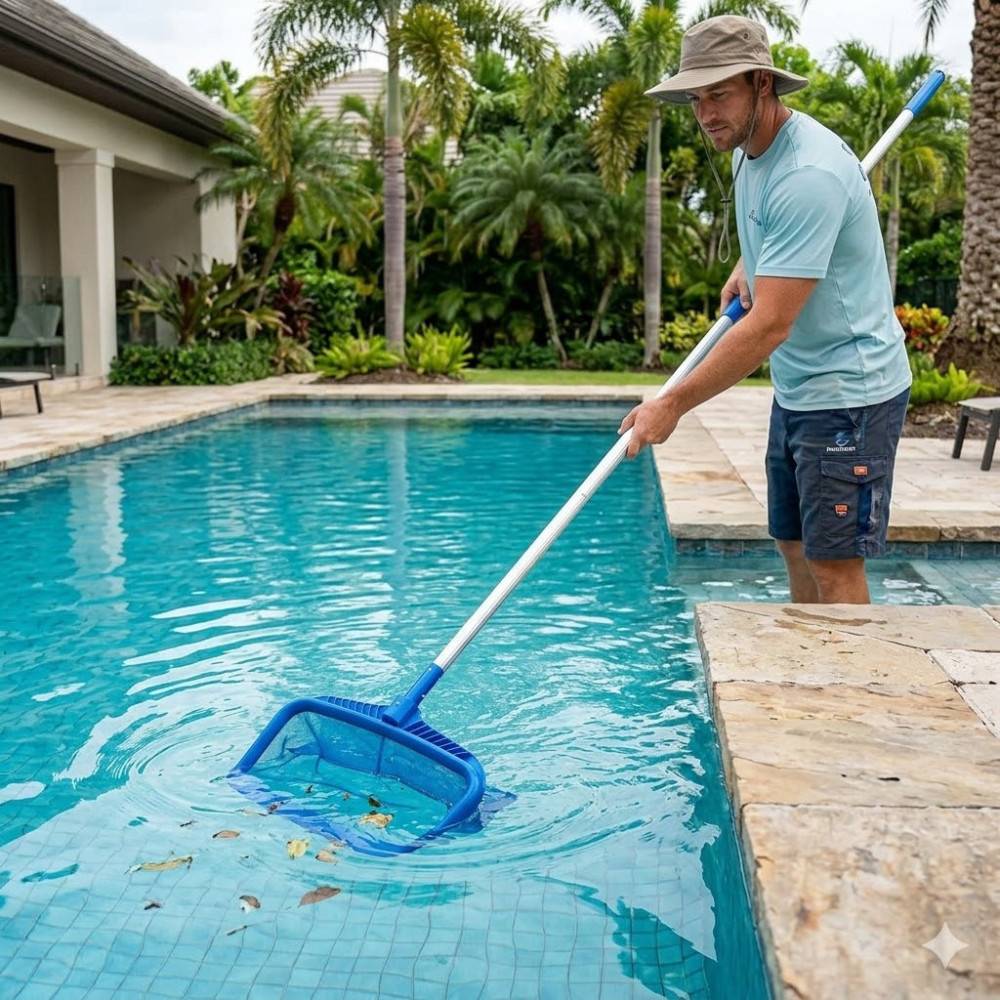 Epuisette de fond de grand capacité pour votre piscine - luxe - couleur bleu - Image 3