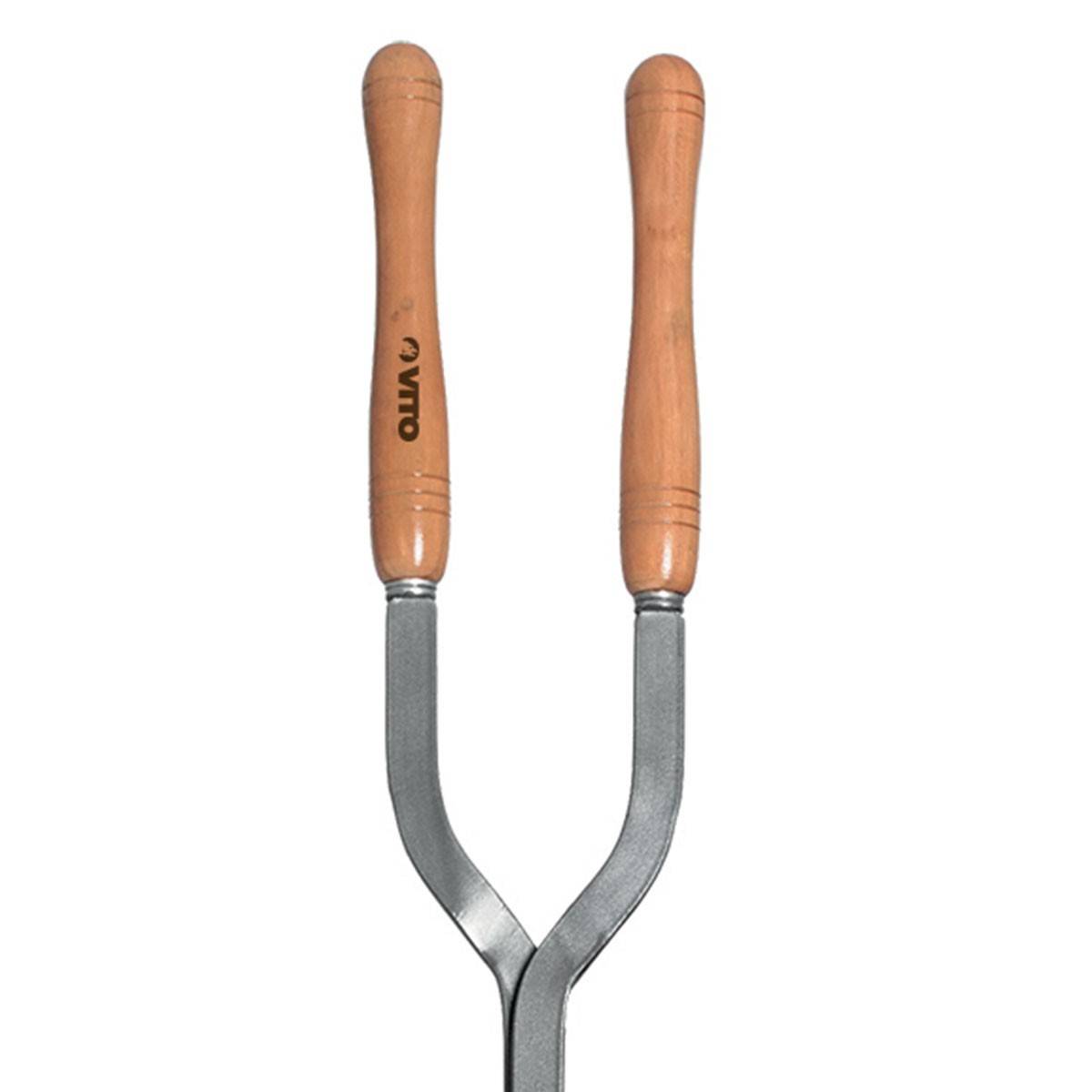 Pelle croisée 2 manches pour trous de poteaux Acier trempé Manche Bois 121.5 cm VITO - Imagen 3