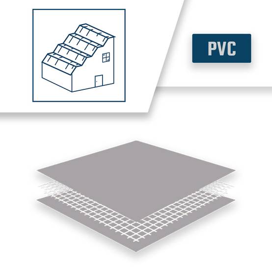 Bâche Toiture 8x9 m XP640TO Grise - Garantie 10 ans - Bâche d'étanchéité pour Couvreur et Charpentier - Made in France TECPLAST - Imagen 5