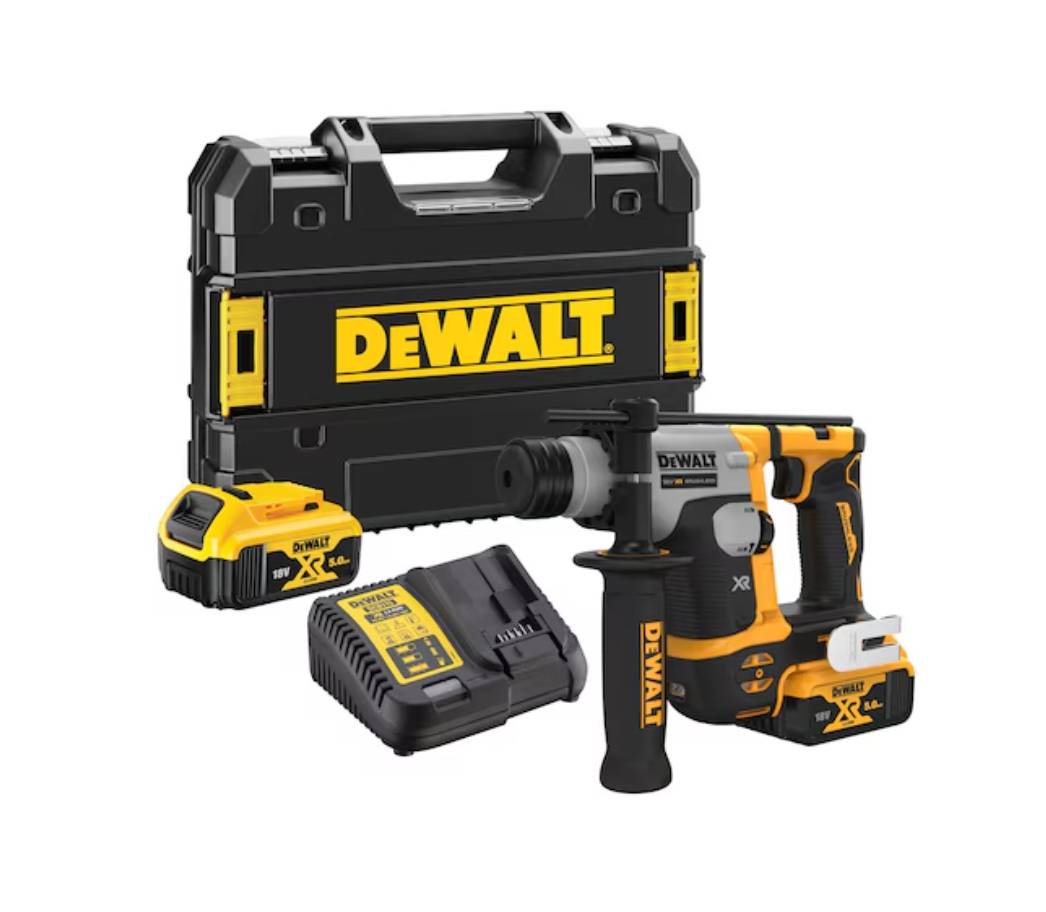 Dewalt - Perforateur SDS-Plus XR Brushless 1.4J - DEWALT - avec 2 batteries 18V 5Ah - chargeur - TSTAK - DCH172P2-QW - Imagen 1
