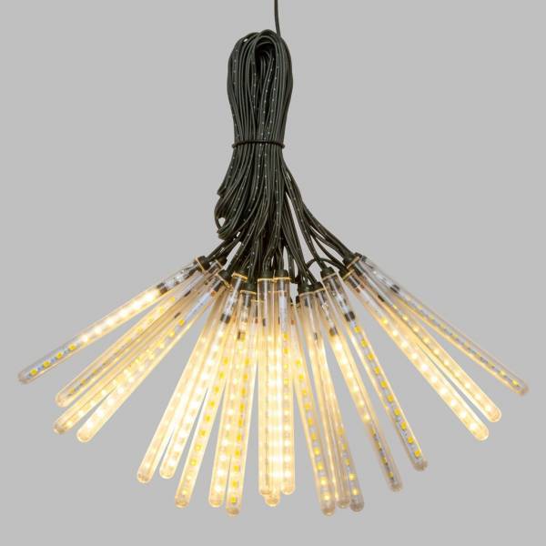 Lotti - Guirlande lumineuse chute de neige 9,5m 20 mini tubes stalactite blanc chaud câble vert Lotti - Imagen 3