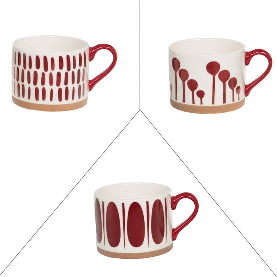 Déjeuner Mikonos rouge 41 cl (lot de 3) - Image 1