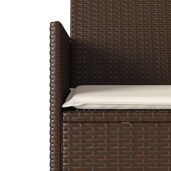 Canapé de jardin | Canapé D'extérieur | Sofa De Jardin 2 places avec table et coussins résine tressée Maison Chic - Image 7