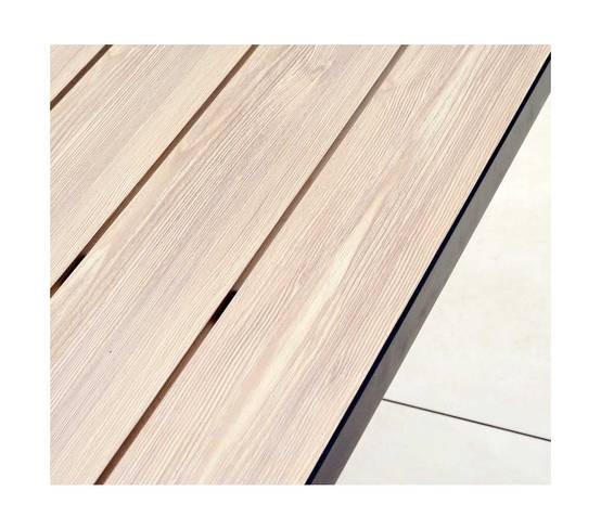 Ensemble table et chaises de jardin 8 places effet bois OLERON - Image 4