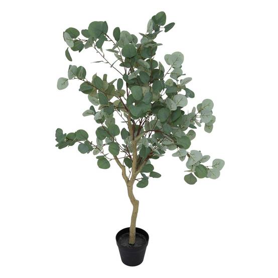 Eucalyptus artificiel avec pot plastique - H. 127 cm - Vert - Atmosphera - Image 1