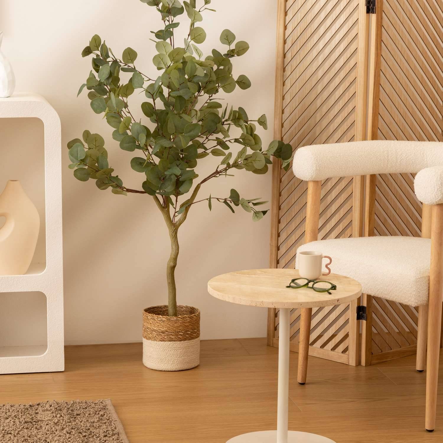 Eucalyptus artificiel avec pot plastique - H. 127 cm - Vert - Atmosphera - Imagen 2