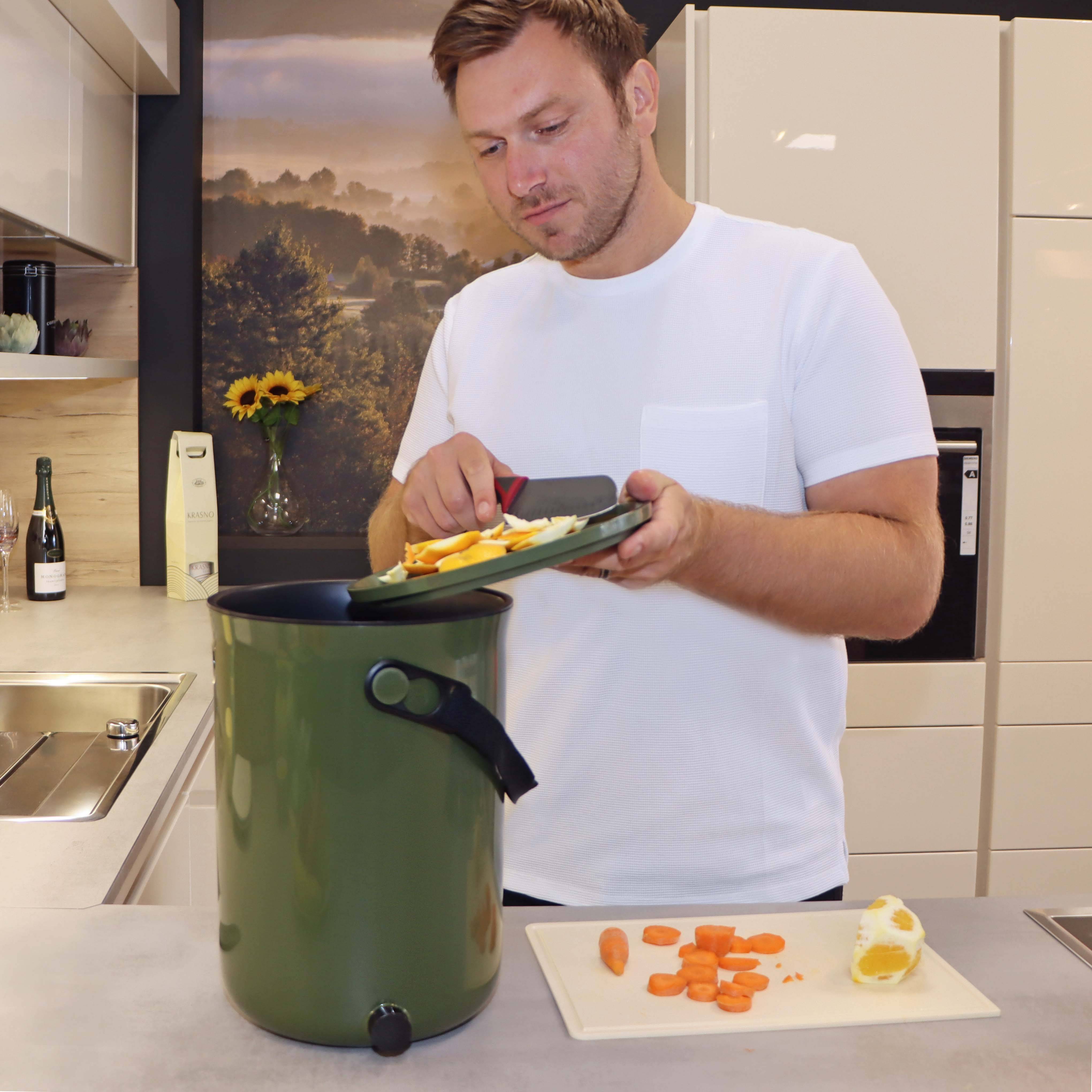 Composteur Bokashi en Plastique recyclé,vert, 9,6l+1 kg d'activateur - Imagen 2