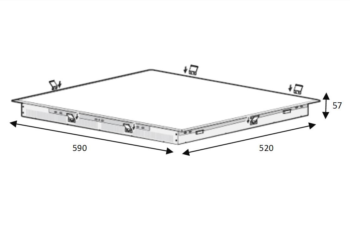 Table de cuisson induction 59cm 3 feux 7200w noir NZ63M3NM1BB Samsung - Image 2