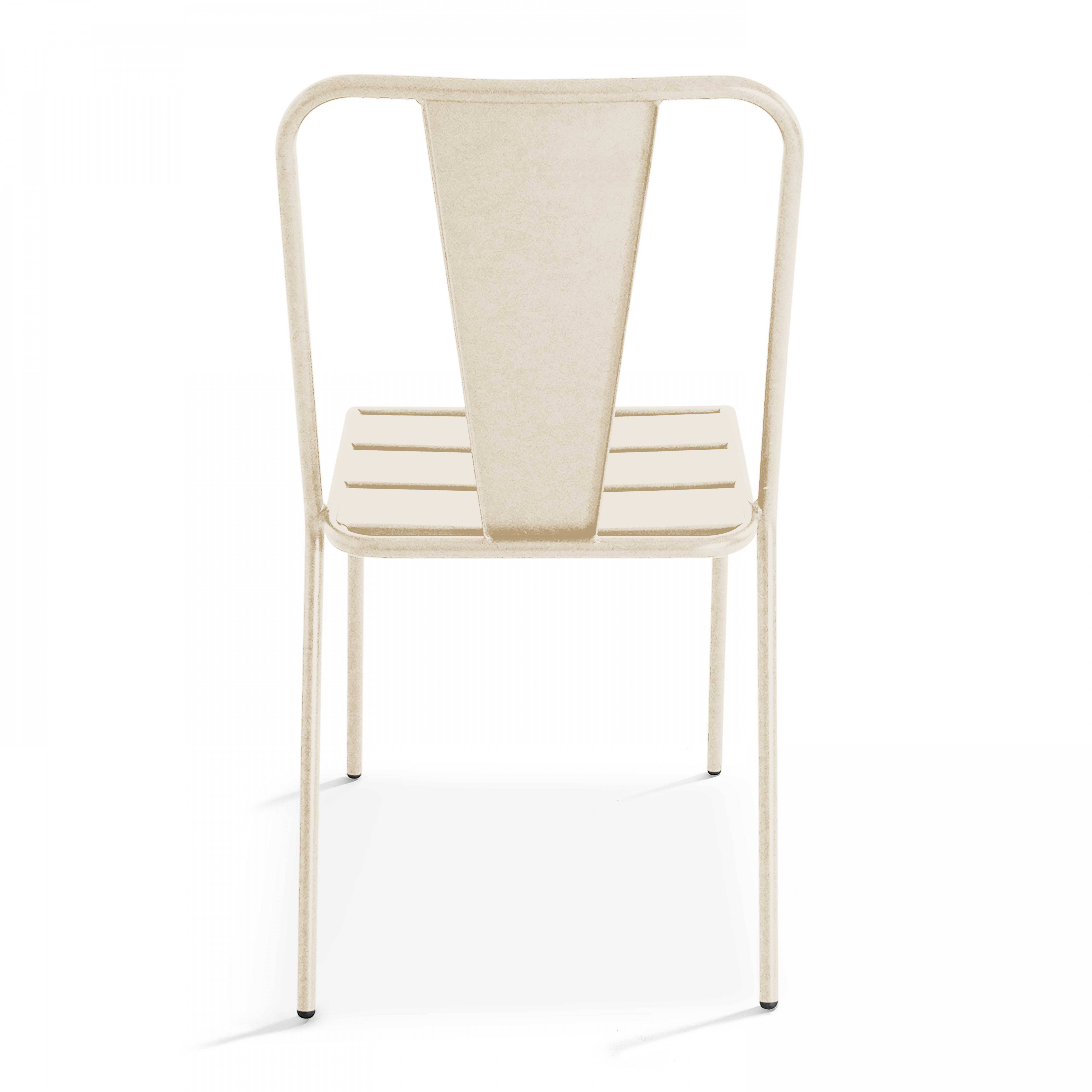 Oviala - Chaise de jardin en métal ivoire Dieppe - Oviala - Imagen 5