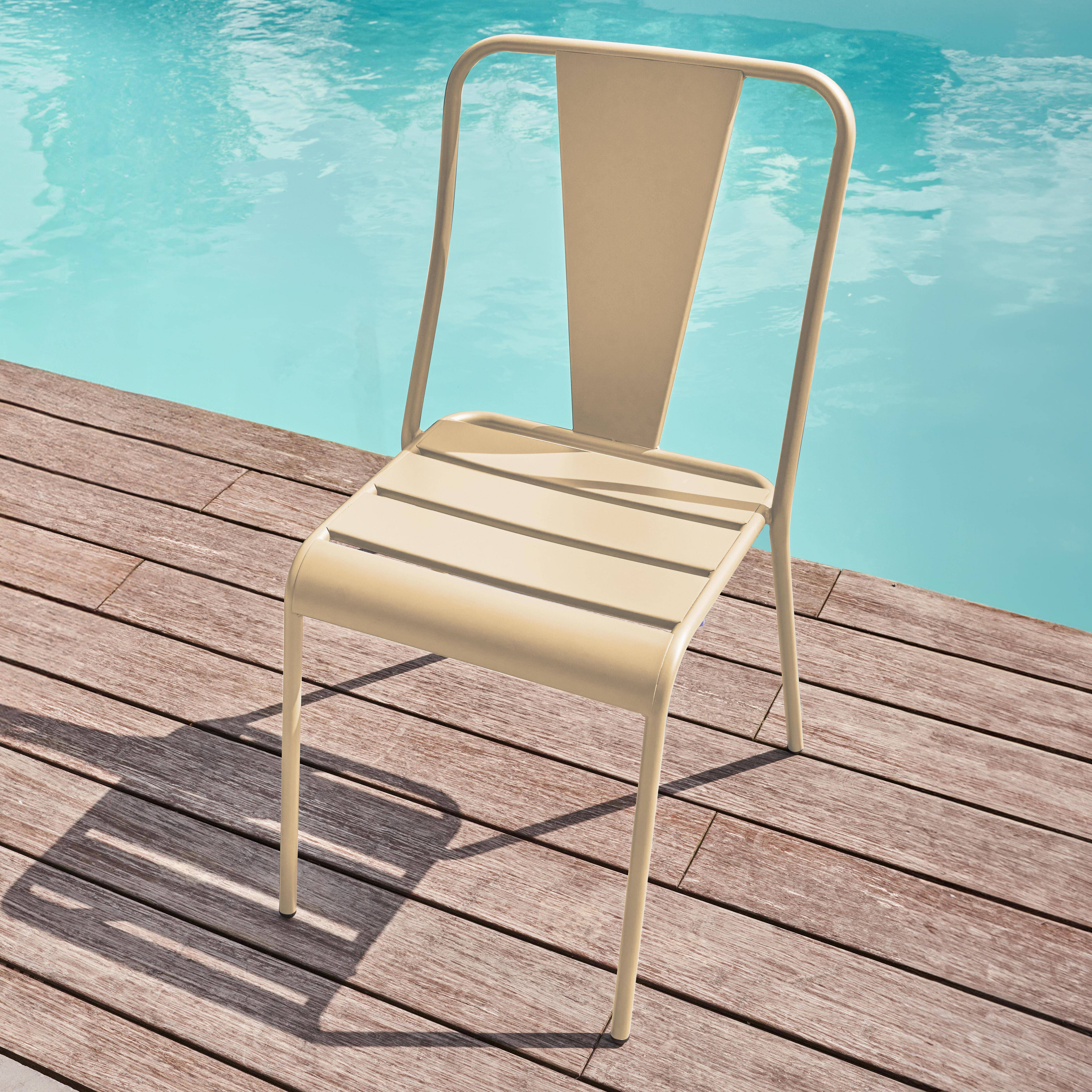Oviala - Chaise de jardin en métal ivoire Dieppe - Oviala - Imagen 2