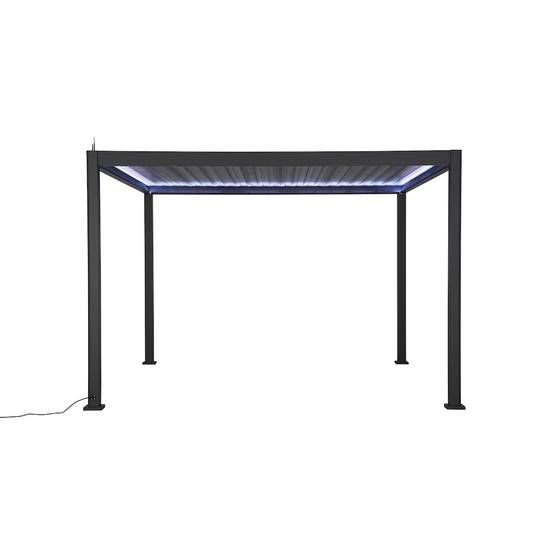 Habrita - Pergola bioclimatique autoportante - Aluminium thermolaqué - Lames orientables motorisées - Rubans LED - 11,83 m² Habrita - Image 1
