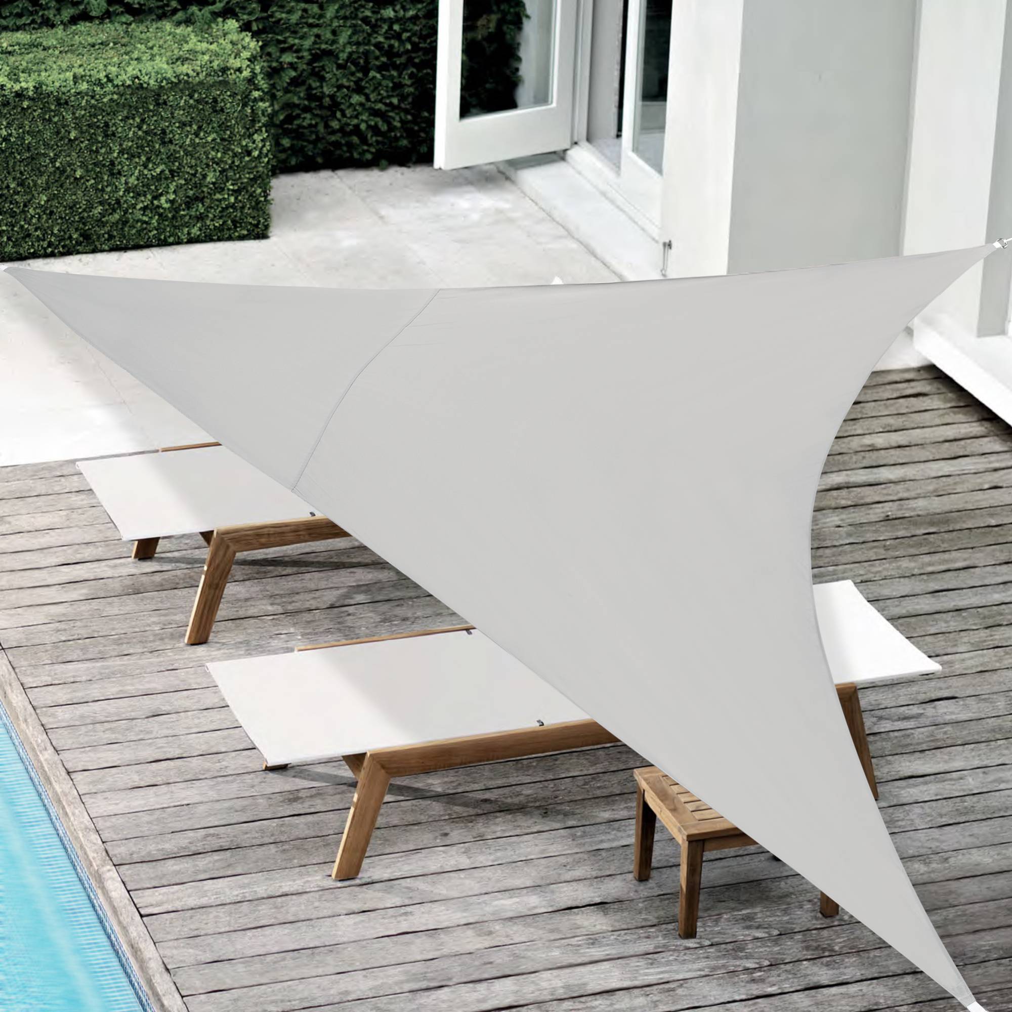 Voile d'Ombrage Patras Triangulaire Gris Clair 360 x 360 x 360 cm [en.casa] - Image 6